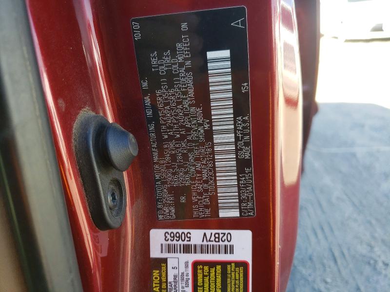Продаж на аукціоні авто 2008 Toyota Sienna, vin: 5TDZK23C78S121815, номер лоту: 69356156