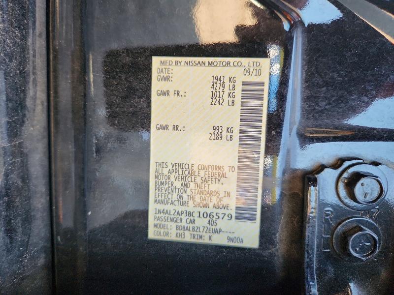 69429286 :رقم المزاد ، 1N4AL2AP3BC106579 vin ، 2011 Nissan Altima مزاد بيع