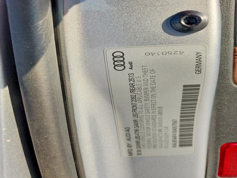 Aukcja sprzedaży 2019 Audi A4, vin: WAUENAF41KA007587, numer aukcji: 67272476