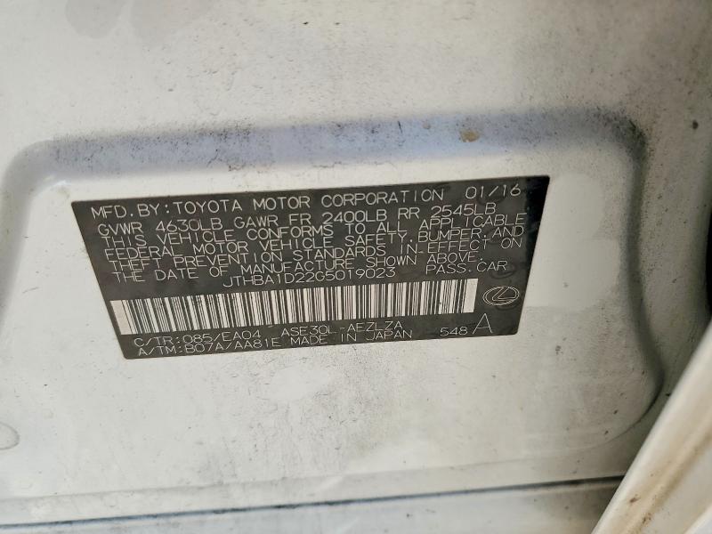 Aukcja sprzedaży 2016 Lexus Is, vin: JTHBA1D22G5019023, numer aukcji: 68496066