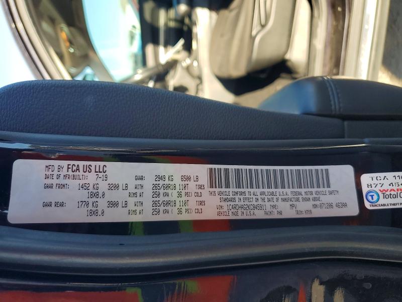 Aukcja sprzedaży 2019 Dodge Durango, vin: 1C4RDHAG2KC845911, numer aukcji: 69851456