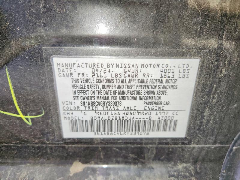 Продаж на аукціоні авто 2024 Nissan Sentra, vin: 3N1AB8CV6RY339078, номер лоту: 65280406