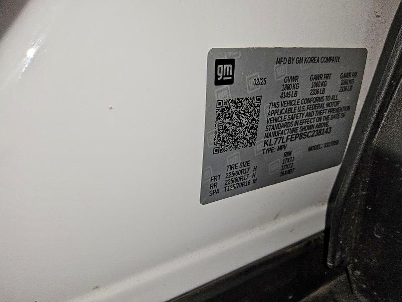 Продажа на аукционе авто 2025 Chevrolet Trax, vin: KL77LFEP8SC238143, номер лота: 69623736