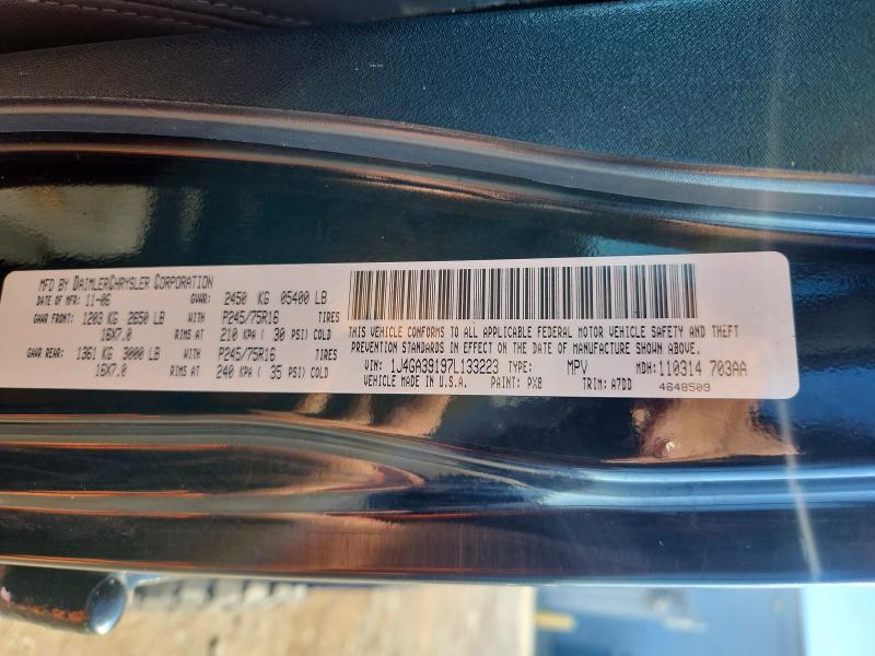 2007 Jeep Wrangler მანქანა იყიდება აუქციონზე, vin: 1J4GA39197L133223, აუქციონის ნომერი: 69096466