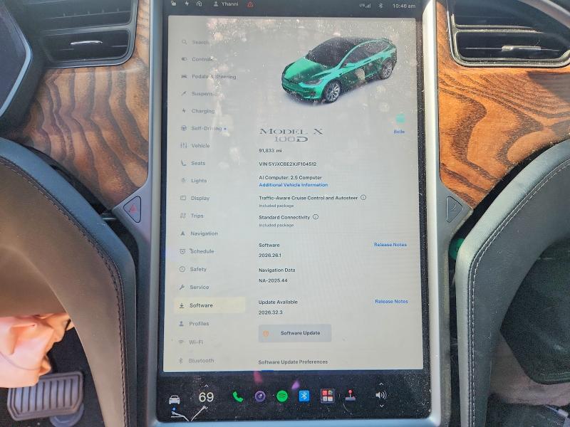 69982136 :رقم المزاد ، 5YJXCBE2XJF104512 vin ، 2018 Tesla Model X مزاد بيع