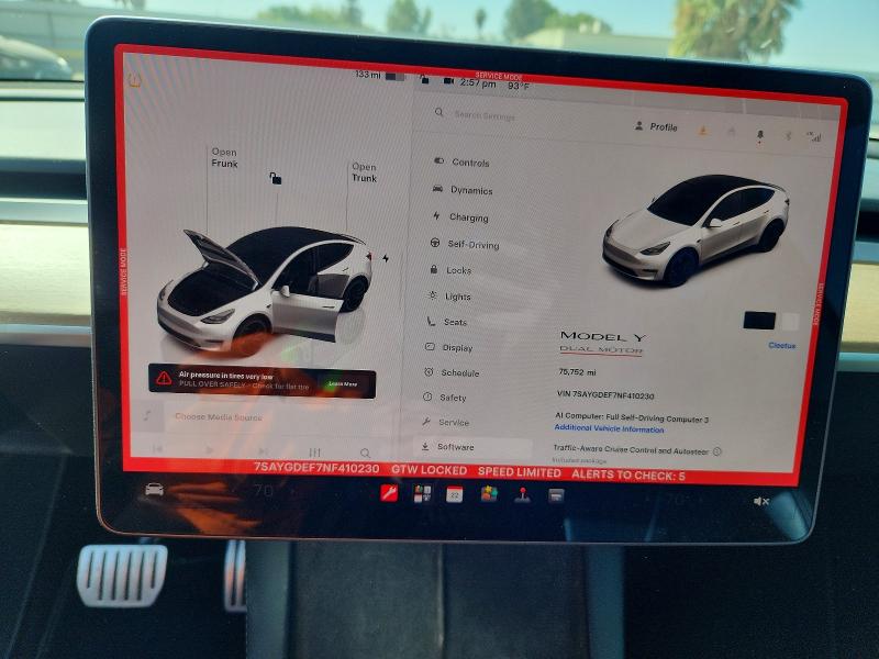 Продажа на аукционе авто 2022 Tesla Model Y, vin: 7SAYGDEF7NF410230, номер лота: 69415626