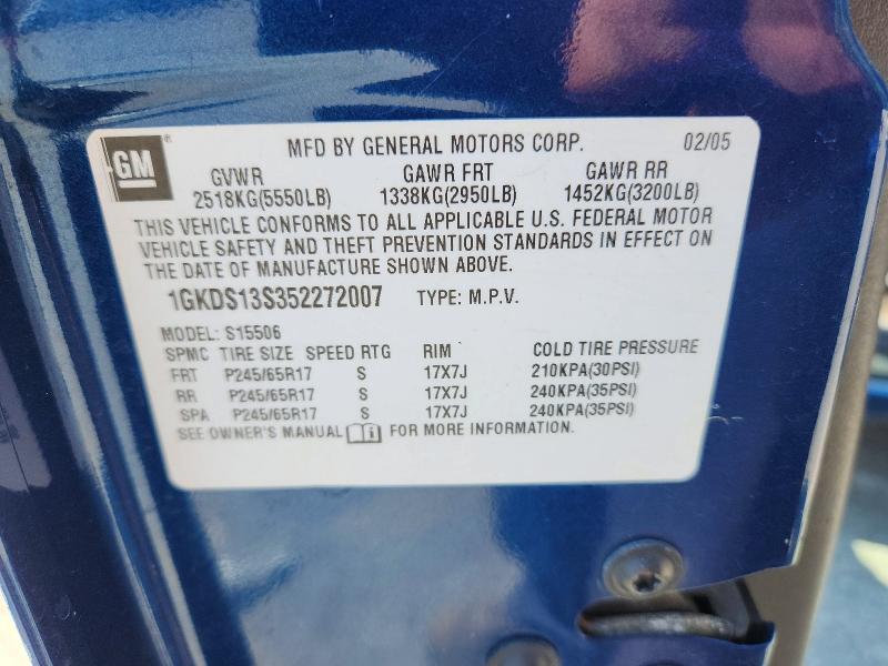 Продаж на аукціоні авто 2005 Gmc Envoy, vin: 1GKDS13S352272007, номер лоту: 66221896