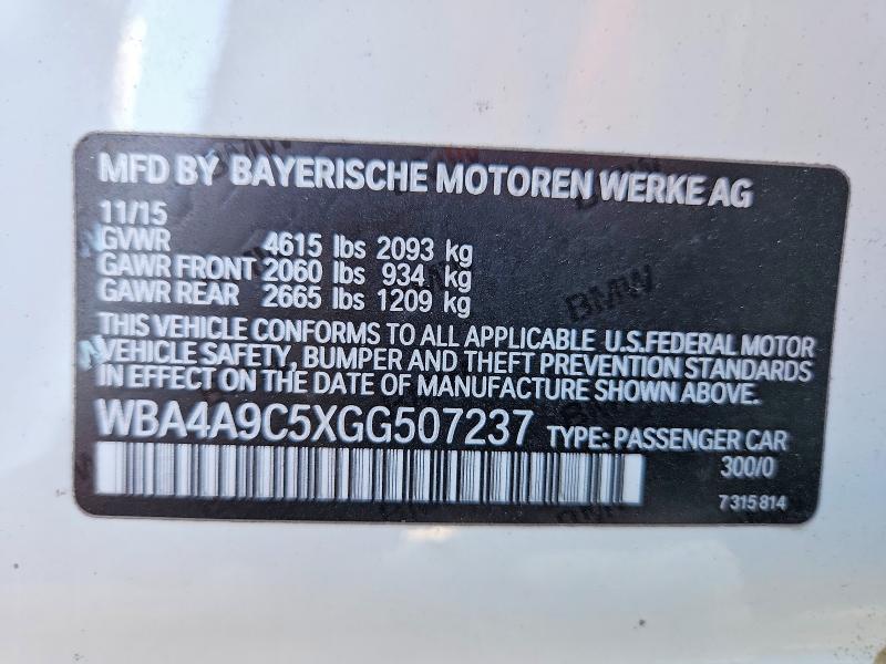 Auction sale of the 2016 Bmw 428, vin: WBA4A9C5XGG507237        , lot number: 68817816
