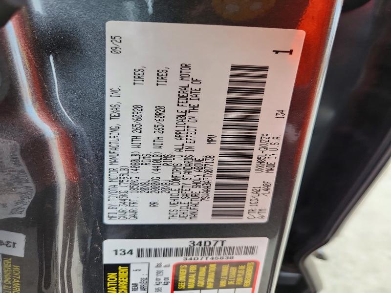 Aukcja sprzedaży 2026 Toyota Sequoia, vin: 7SVAAABA7TX077138, numer aukcji: 64118036