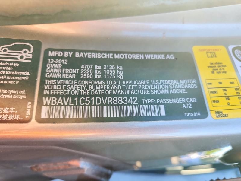 68179726 :رقم المزاد ، WBAVL1C51DVR88342 vin ، 2013 Bmw X1 مزاد بيع