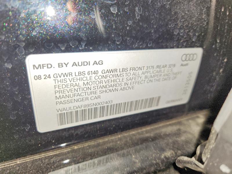 Aukcja sprzedaży 2025 Audi A8, vin: WAULDAF89SN002403, numer aukcji: 69430246