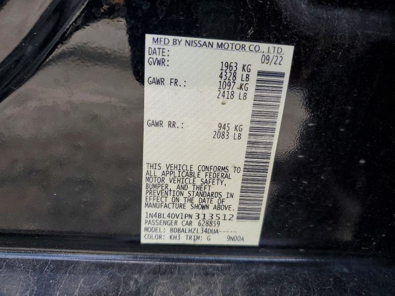 Продажа на аукционе авто 2023 Nissan Altima, vin: 1N4BL4DV1PN313512, номер лота: 68018186