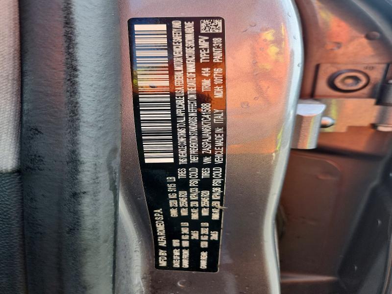 68736506 :رقم المزاد ، ZASPAJAN6K7C41588 vin ، 2019 Alfa Romeo Stelvio مزاد بيع