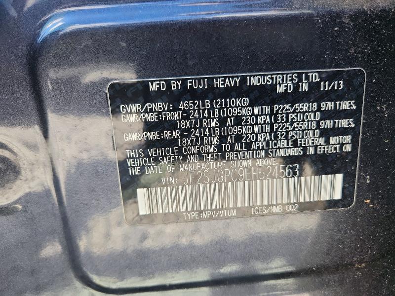 Aukcja sprzedaży 2014 Subaru Forester, vin: JF2SJGPC9EH524563, numer aukcji: 67864996