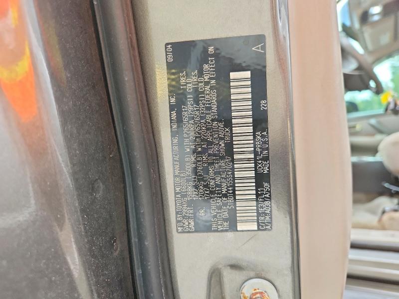 Продаж на аукціоні авто 2005 Toyota Tundra, vin: 5TBDT44155S470217, номер лоту: 69439316