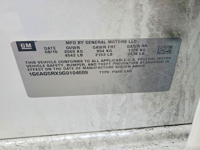 2016 Cadillac Ats მანქანა იყიდება აუქციონზე, vin: 1G6AG5RX9G0104609, აუქციონის ნომერი: 68142996