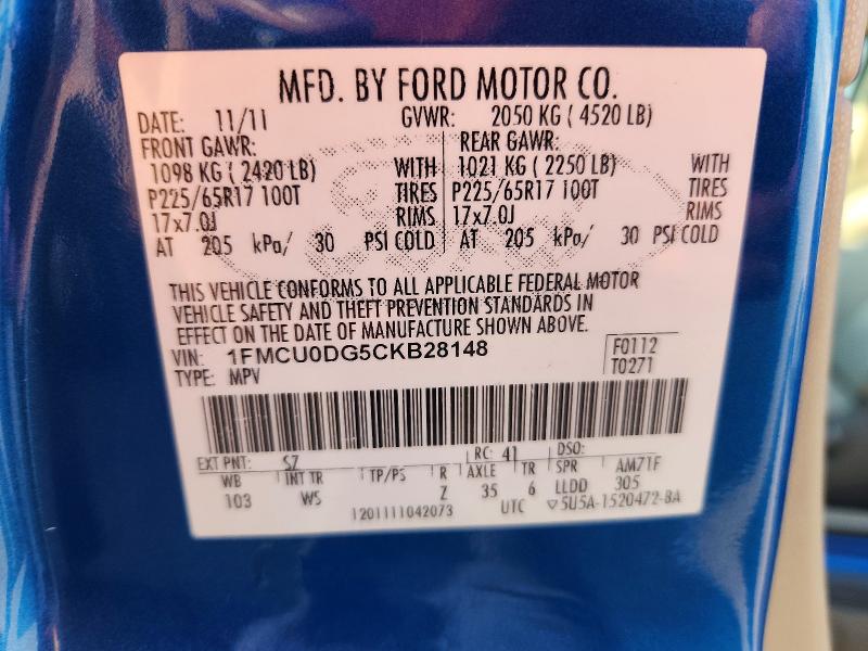 Продаж на аукціоні авто 2012 Ford Escape, vin: 1FMCU0DG5CKB28148, номер лоту: 68181666