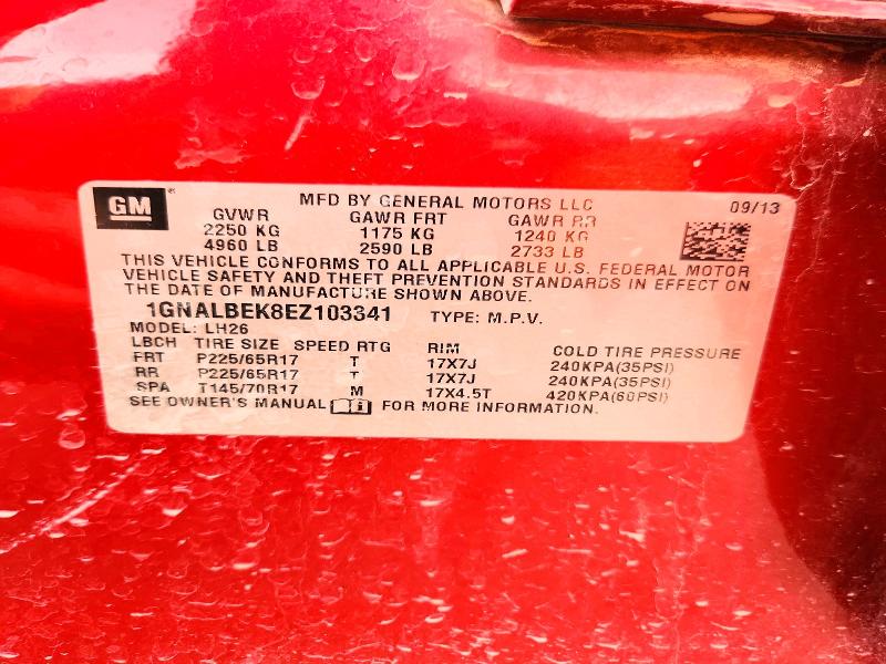 Aukcja sprzedaży 2014 Chevrolet Equinox, vin: 1GNALBEK8EZ103341, numer aukcji: 69807586