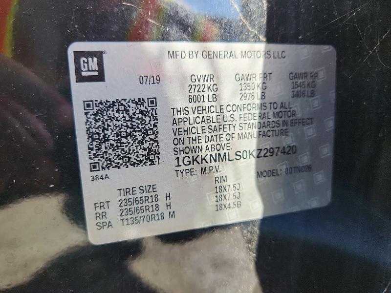 Продажа на аукционе авто 2019 Gmc Acadia, vin: 1GKKNMLS0KZ297420, номер лота: 71230116
