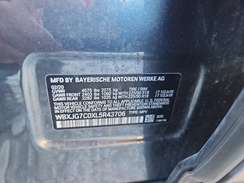 Продаж на аукціоні авто 2020 Bmw X1, vin: WBXJG7C0XL5R43706, номер лоту: 69311816