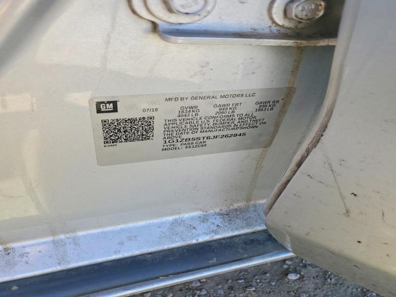2018 Chevrolet Malibu მანქანა იყიდება აუქციონზე, vin: 1G1ZB5ST6JF262845, აუქციონის ნომერი: 69569166