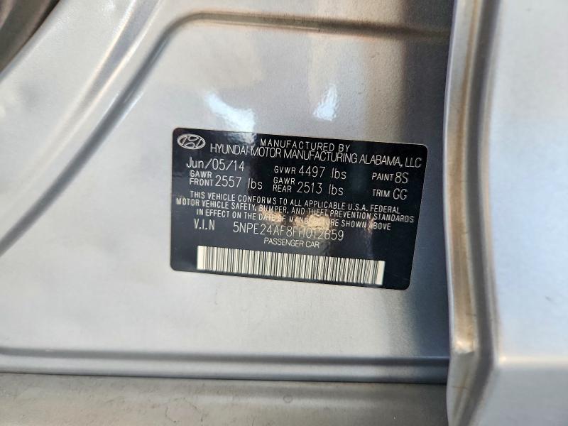 2015 Hyundai Sonata მანქანა იყიდება აუქციონზე, vin: 5NPE24AF8FH012659, აუქციონის ნომერი: 71081336