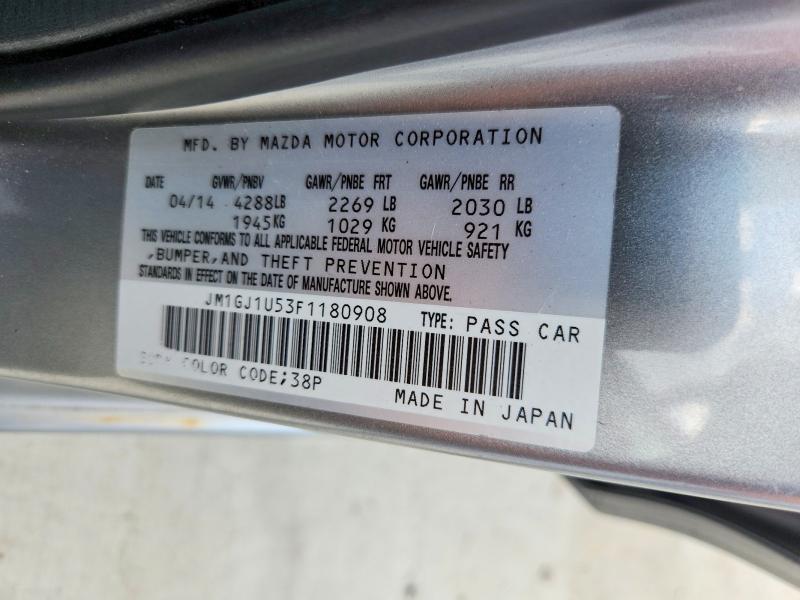 Продажа на аукционе авто 2015 Mazda 6, vin: JM1GJ1U53F1180908, номер лота: 67619156