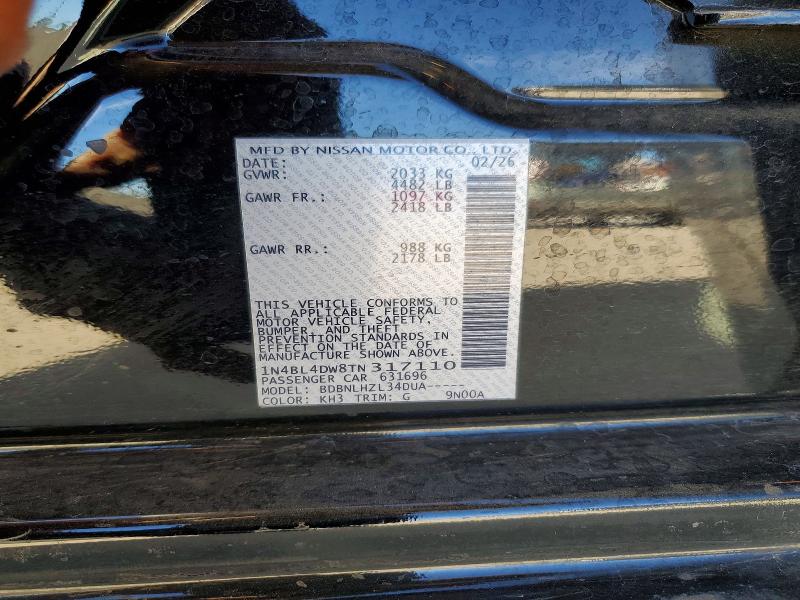 71004086 :رقم المزاد ، 1N4BL4DW8TN317110 vin ، 2026 Nissan Altima مزاد بيع