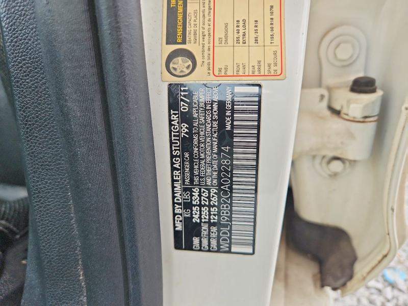 Продаж на аукціоні авто 2012 Mercedes-benz Cls, vin: WDDLJ9BB2CA022874, номер лоту: 69023326