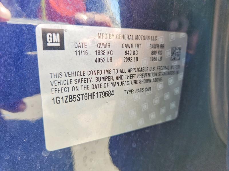 Продажа на аукционе авто 2017 Chevrolet Malibu, vin: 1G1ZB5ST6HF179684, номер лота: 70087056