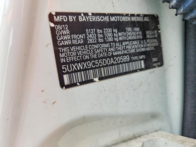 2013 Bmw X3 მანქანა იყიდება აუქციონზე, vin: 5UXWX9C55D0A20589, აუქციონის ნომერი: 68073296