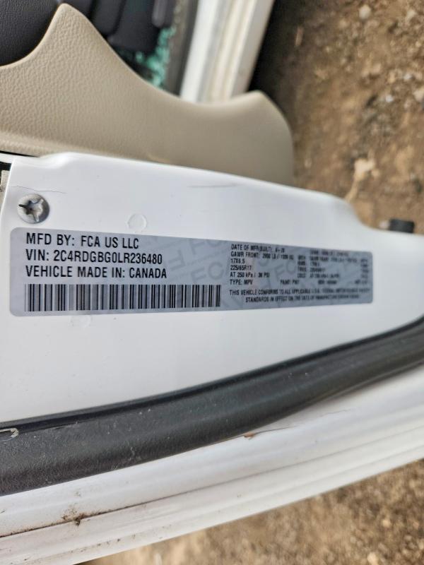 Aukcja sprzedaży 2020 Dodge Grand Caravan, vin: 2C4RDGBG0LR236480, numer aukcji: 70142616