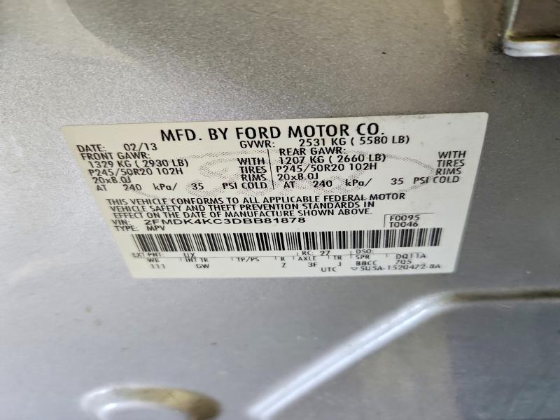 Продаж на аукціоні авто 2013 Ford Edge, vin: 2FMDK4KC3DBB81878, номер лоту: 70609216