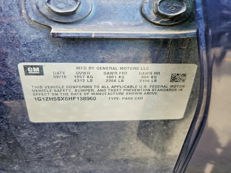 Продаж на аукціоні авто 2017 Chevrolet Malibu, vin: 1G1ZH5SX6HF138960, номер лоту: 68842476