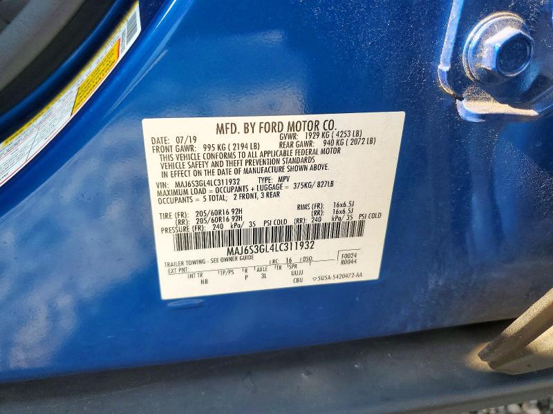 Aukcja sprzedaży 2020 Ford Ecosport, vin: MAJ6S3GL4LC311932, numer aukcji: 68208416