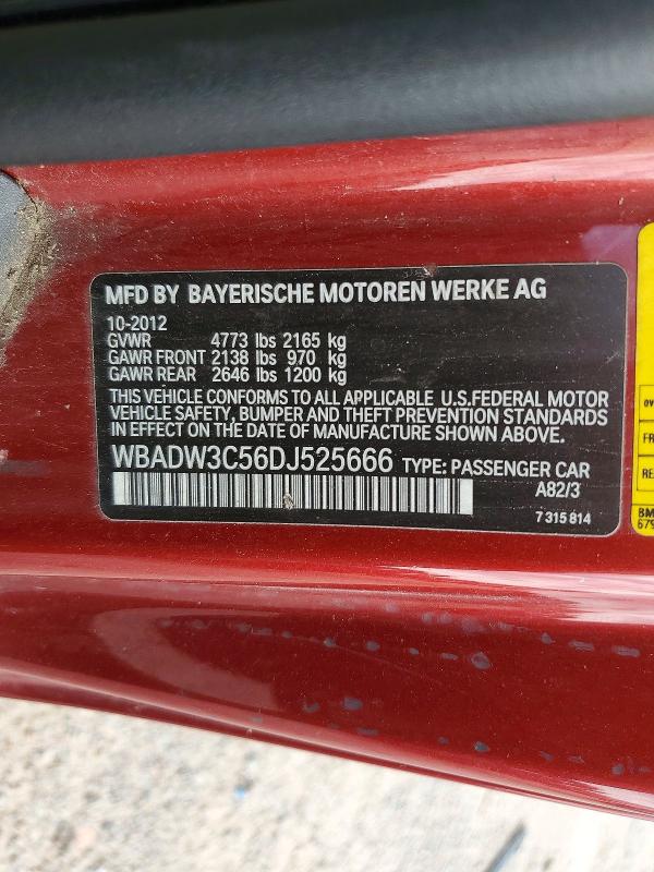 Aukcja sprzedaży 2013 Bmw 328, vin: WBADW3C56DJ525666, numer aukcji: 67834486