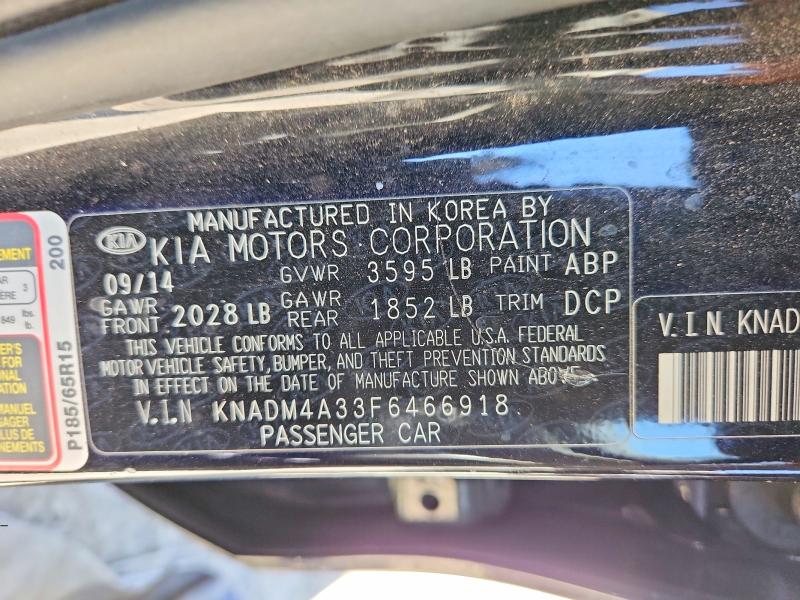 Aukcja sprzedaży 2015 Kia Rio, vin: KNADM4A33F6466918, numer aukcji: 67377166