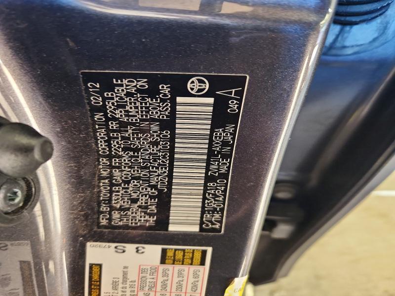 70165446 :رقم المزاد ، JTDZN3EU2C3103106 vin ، 2012 Toyota Prius V مزاد بيع