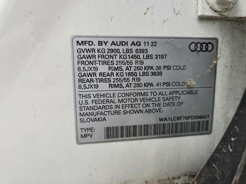 Продажа на аукционе авто 2023 Audi Q7, vin: WA1LCBF76PD006421, номер лота: 70514406