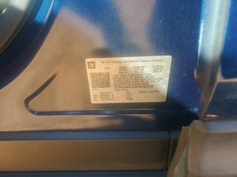 71194316 :رقم المزاد ، 2GNAXKEV2K6142139 vin ، 2019 Chevrolet Equinox مزاد بيع