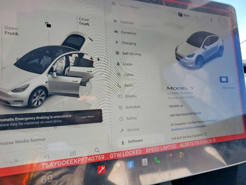 Auction sale of the 2023 Tesla Model Y, vin: 7SAYGDEEXPF740759, lot number: 68198186