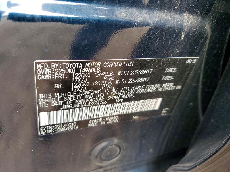 Aukcja sprzedaży 2018 Toyota Rav4 Hybrid, vin: JTMRJREV4JD224766, numer aukcji: 70633616
