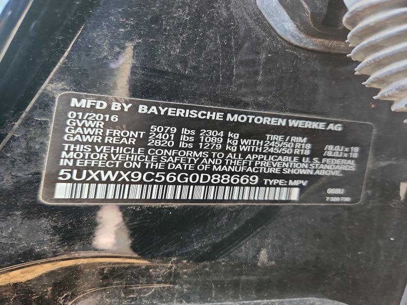 Продаж на аукціоні авто 2016 Bmw X3, vin: 5UXWX9C56G0D88669, номер лоту: 69649656