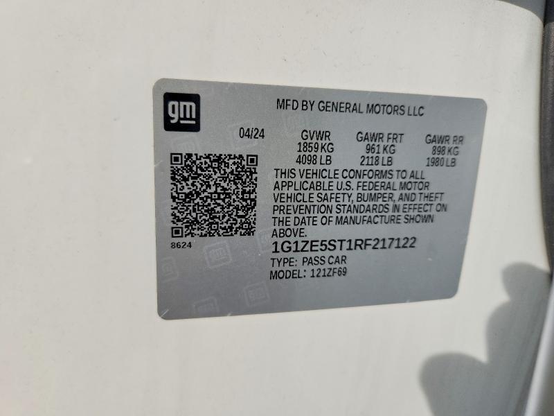 Продаж на аукціоні авто 2024 Chevrolet Malibu, vin: 1G1ZE5ST1RF217122, номер лоту: 71117586