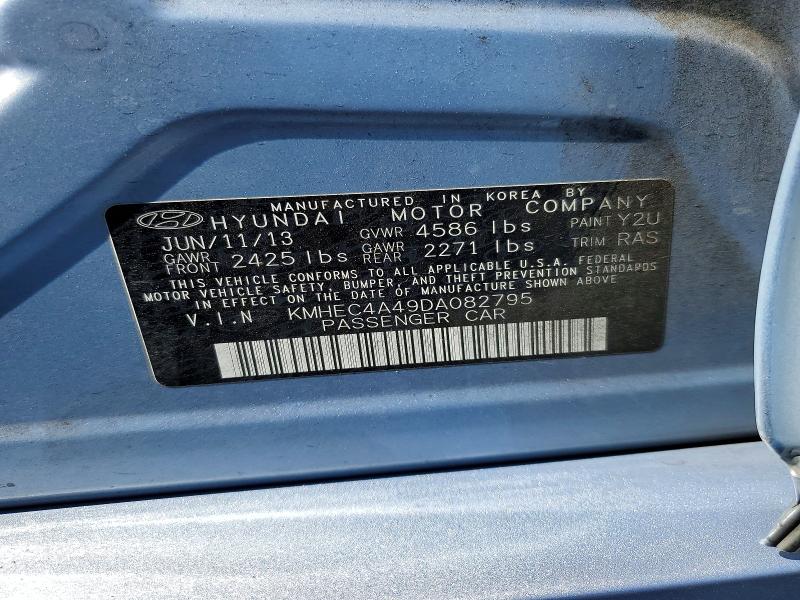Aukcja sprzedaży 2013 Hyundai Sonata, vin: KMHEC4A49DA082795, numer aukcji: 69623236
