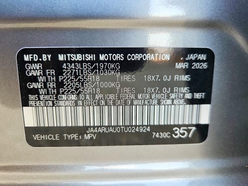 Продажа на аукционе авто 2026 Mitsubishi Outlander Sport, vin: JA4ARUAU0TU024924, номер лота: 69297116