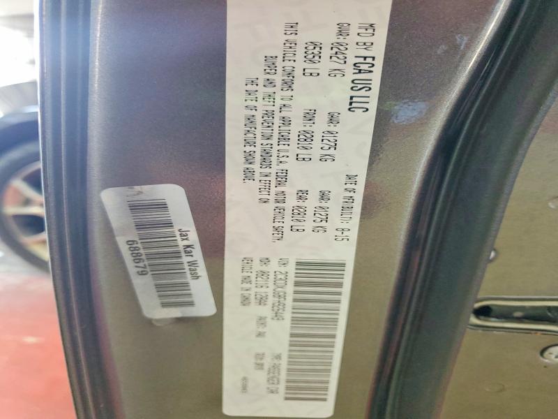 65417206 :رقم المزاد ، 2C3CDXJG8FH926449 vin ، 2015 Dodge Charger مزاد بيع