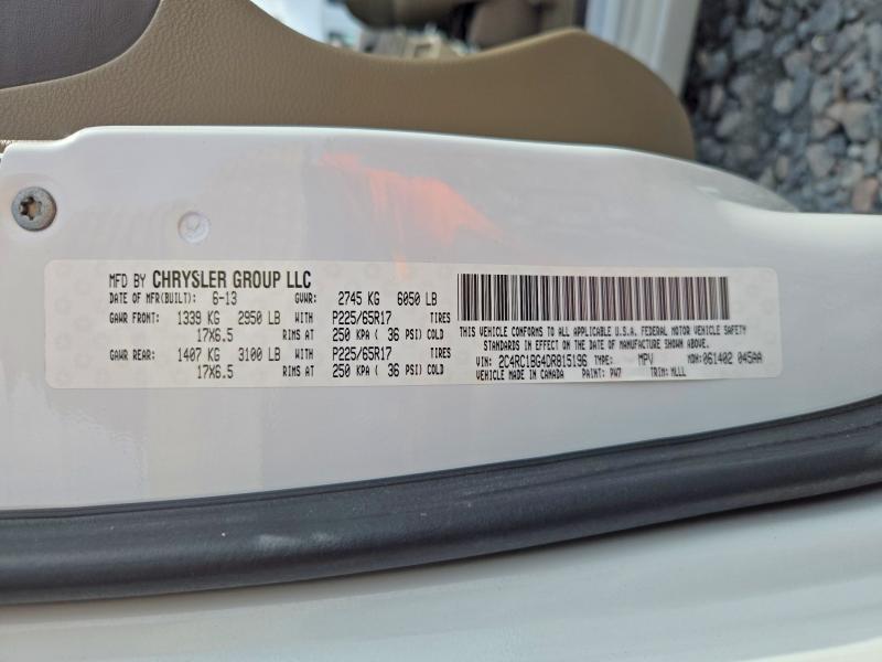 Продажа на аукционе авто 2013 Chrysler Town & Country, vin: 2C4RC1BG4DR815196, номер лота: 70652606