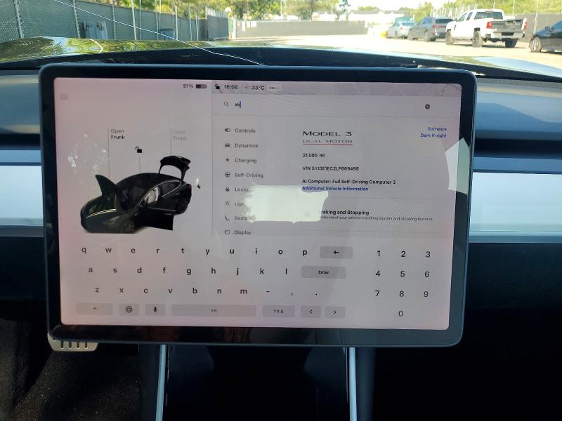 Aukcja sprzedaży 2020 Tesla Model 3, vin: 5YJ3E1EC2LF669495, numer aukcji: 66854206