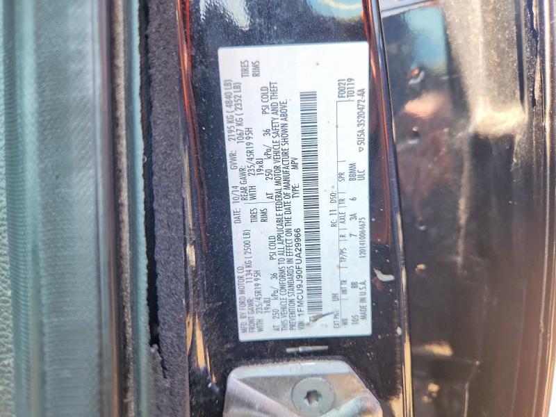 Продажа на аукционе авто 2015 Ford Escape, vin: 1FMCU9J90FUA29966, номер лота: 67393816